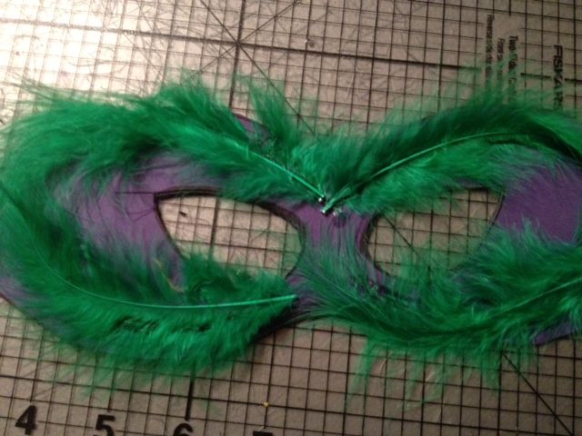 Mardi Gras Mask DIY Feather Cheap Handmade